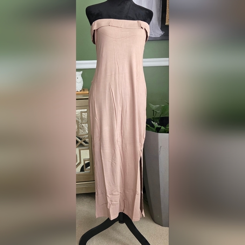 ZESICA Summer Strapless Bodycon Midi Dress #859 - Picture 2 of 12